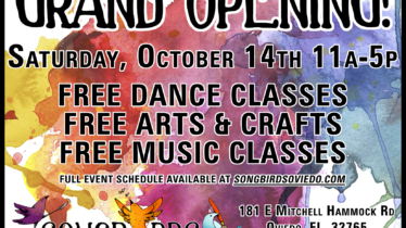 grand opening for songbirds music, art, & dance center