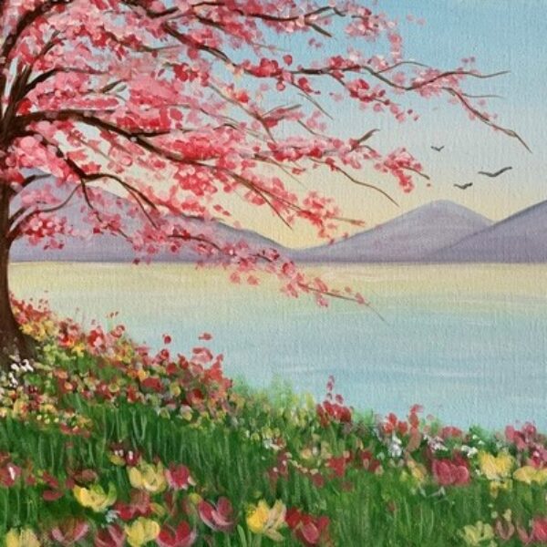 Video- PAINT A CHERRY BLOSSOM TREE
