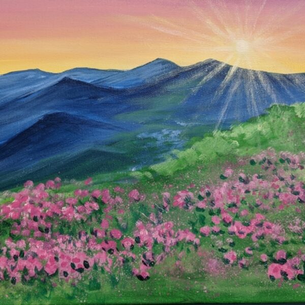 Video- PAINT A SUNRISE OVER THE MOUNTAINS