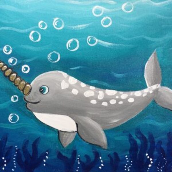 Video- PAINT AN UNDERWATER NARWHAL