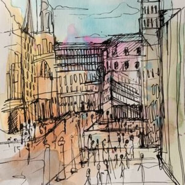 Video- WATERCOLORS & INK: BUSY STREETS OF NYC
