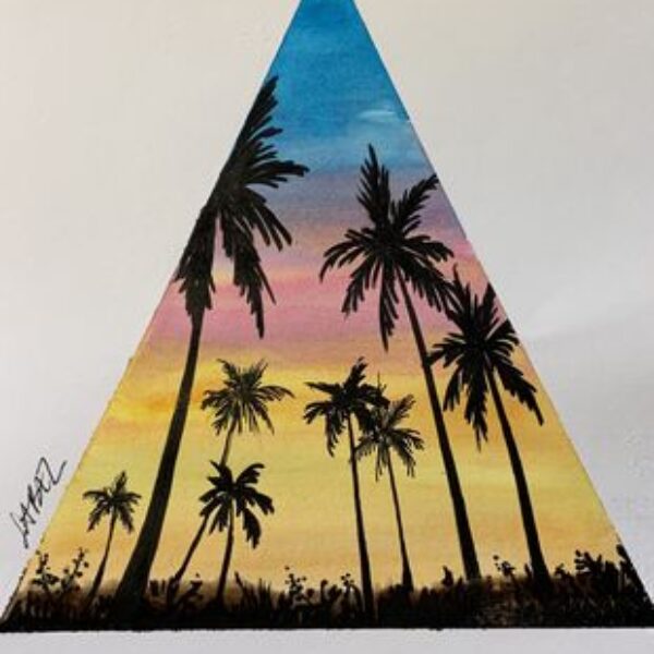 Video- PAINT A SUNSET TRIANGLE