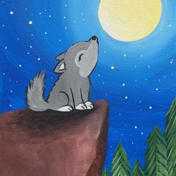 Video- PAINT A WOLF CUB HOWLING